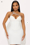 Pamela rhinestone bandage mini dress