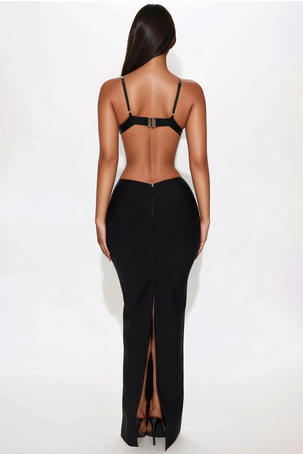 Chloe bandage gown-black