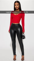 Bianca faux leather pant