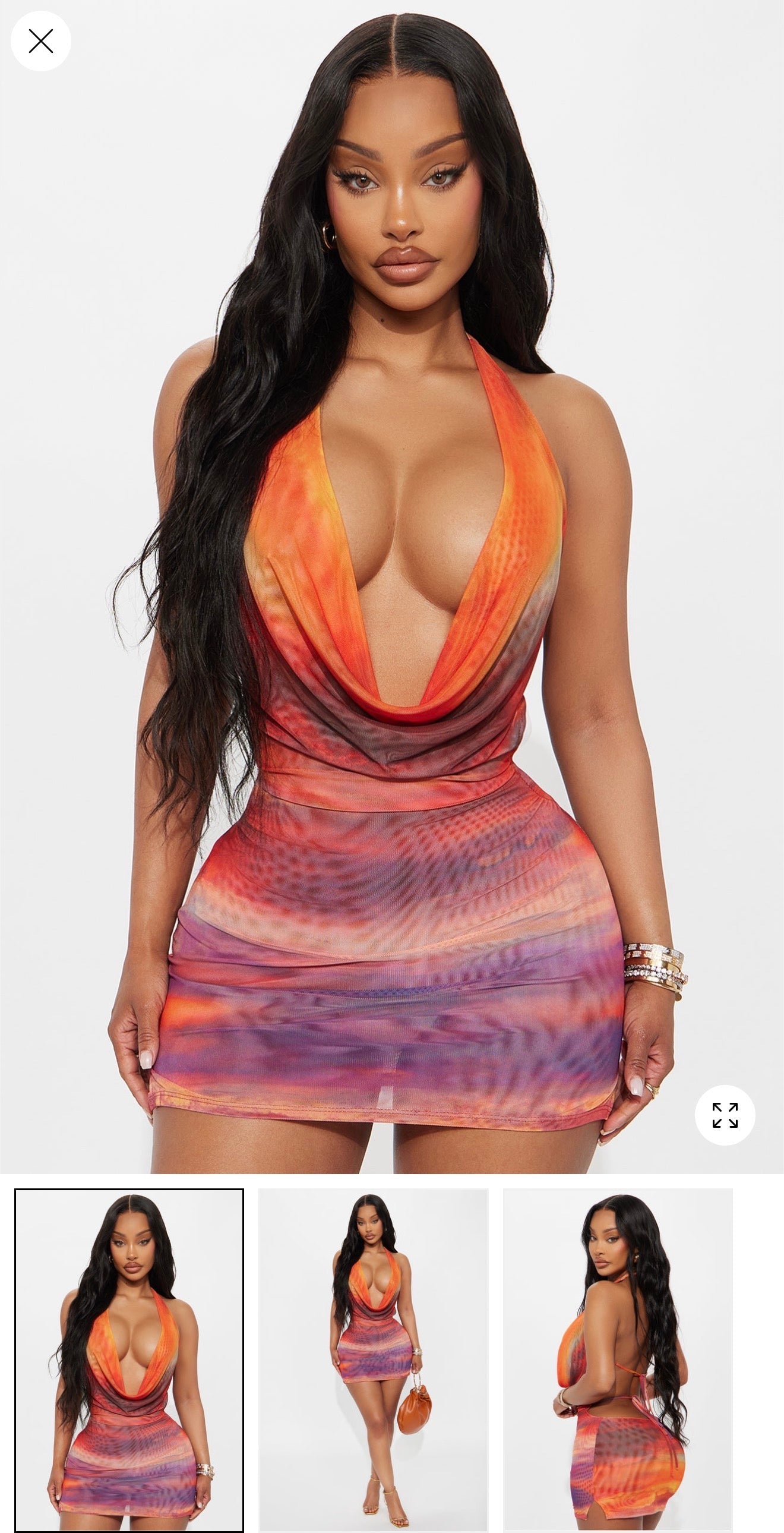 Skybar halter  mini dress